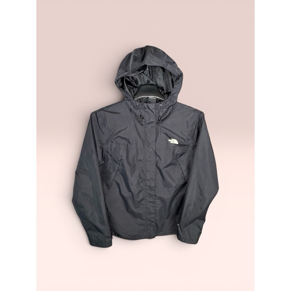The North Face Jacket Womens Large Black Hooded Rain Shell Dryvent Lightweight